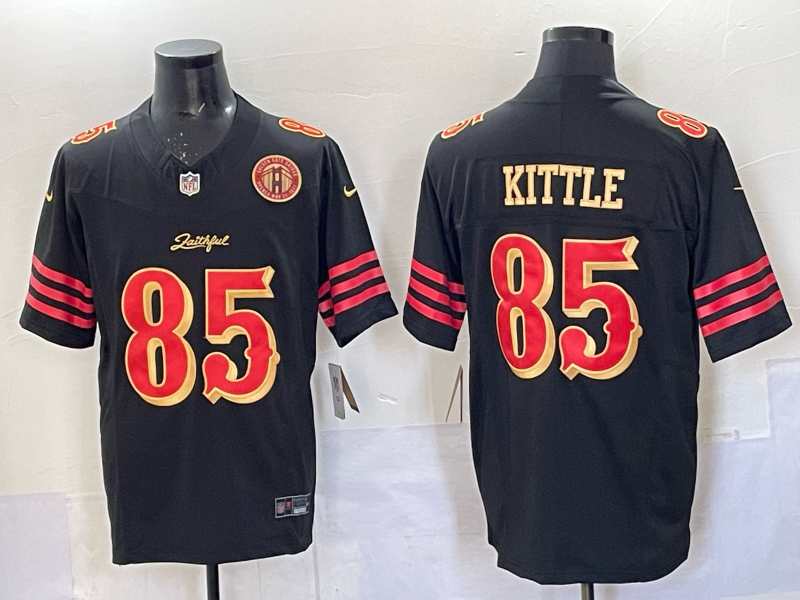 Men San Francisco 49ers #85 Kittle black Limited Nike NFL 2025 Jersey 091